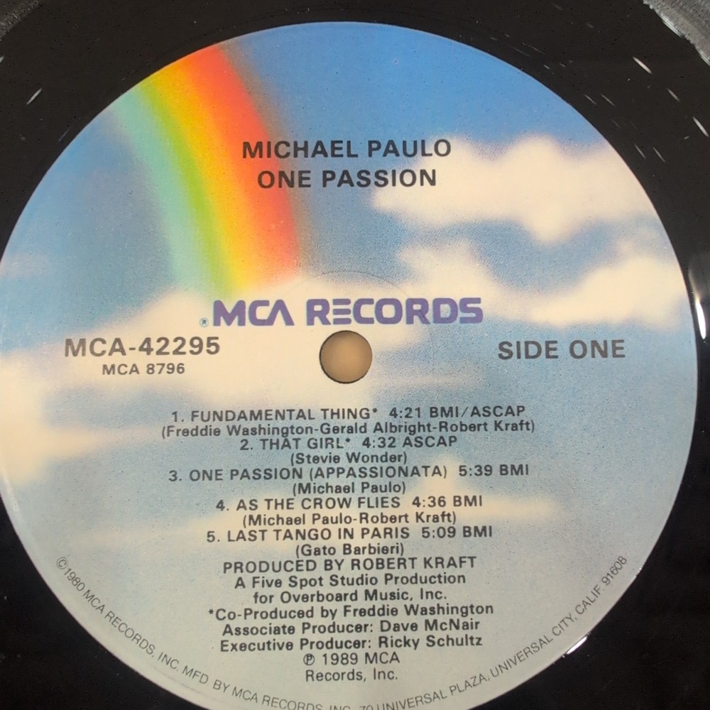 Michael Paulo One Passion Vinyl LP Album MCA-42295 Smooth Jazz 1989 MCA Records - Picture 4 of 6